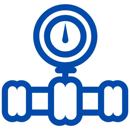 Pressure reducing valve (PRV) service icon.